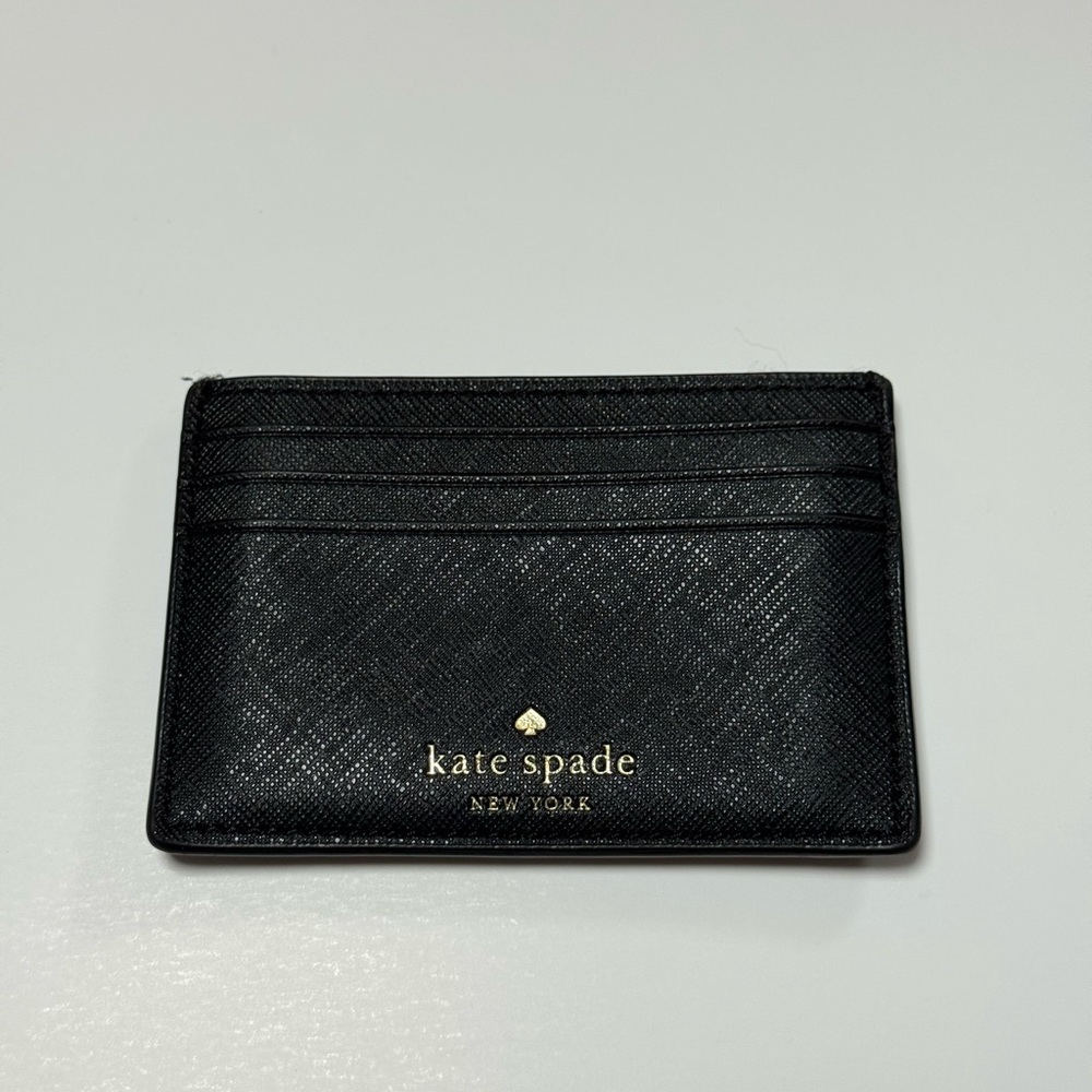 Kate Spade Black Leather Card Holder